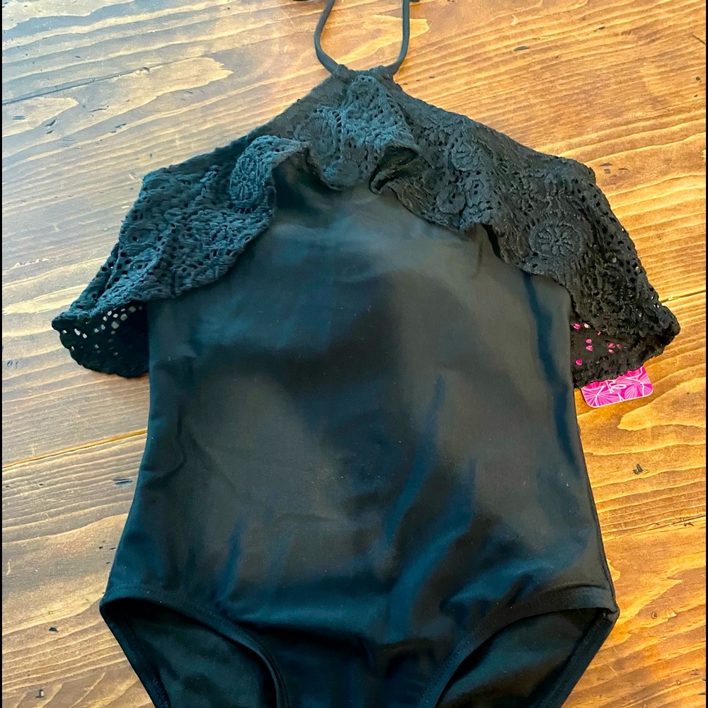 GOSSIP GIRL girls black bathing suit NWT SZ 8 - Picture 4 of 7